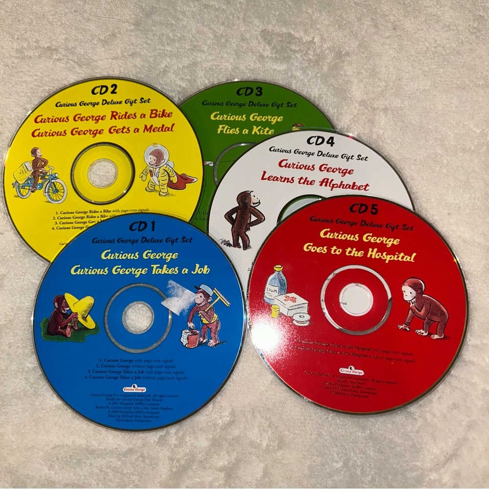 Curious George Books CDs, excellent condition